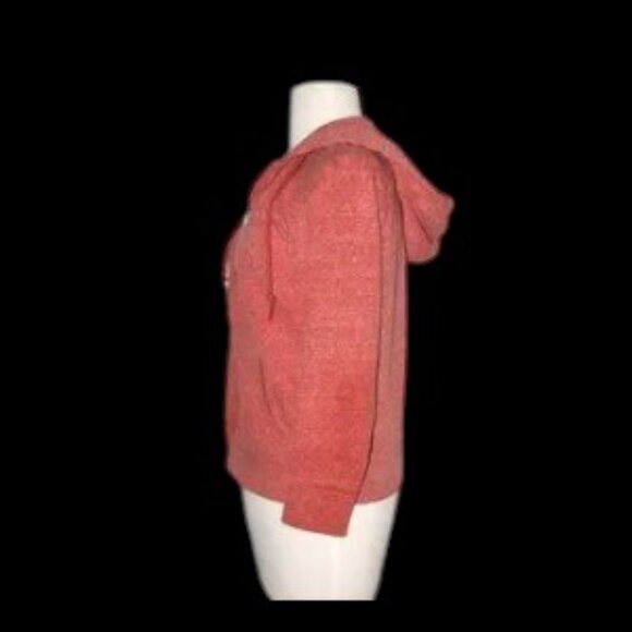 Time & Ture Red Hoodie Zip Front - Picture 4 of 5